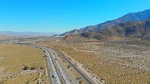 traffic on a freeway in Palm Springs 