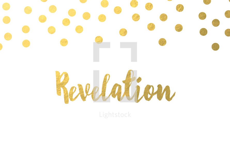 gold dot border, Revelation 