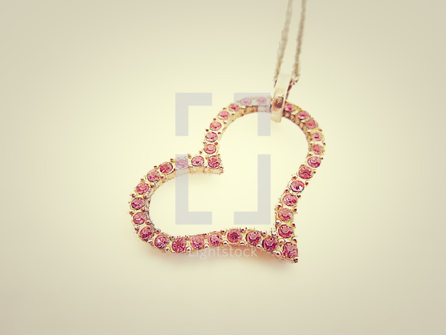 A jeweled heart necklace