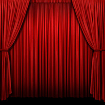 Red theater curtains