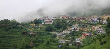 homes on an Indian mountain side