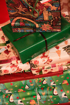 wrapped Christmas gifts 