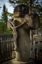 INRI headstone crucifix 