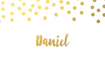 gold dot border, Daniel 