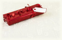 red wrapped gift 