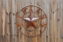 Texas star metal decoration 