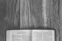 Bible opened to Galatians 