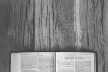 Bible opened to Colossians 