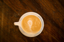 smiley face in a cappuccino 