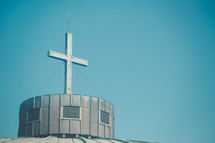 round rooftop with cross