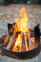a camp fire 