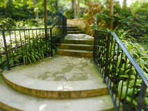 steps in a botanical garden 