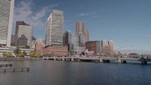 Congress Street Bridge over fort point channel in Boston, Massachusetts, USA