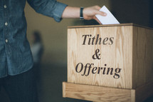 Tithe and offering box