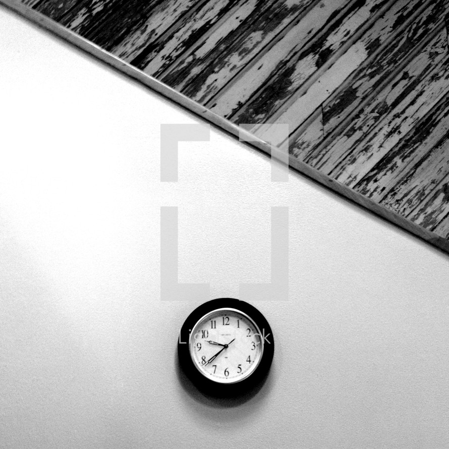 clock on a wall
