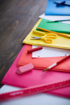 colorful school supplies 