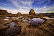 morning after a rainstorm at Arches National Park located in Moab Utah