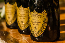 Bottles of Dom Pérignon champagne