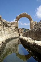 Israel Ancient Aqueduct, 'Taninim' Nature Reserve next to Caesarea, on the Mediterranean Coast (Nahal Taninim, lit. Crocodile Stream). 