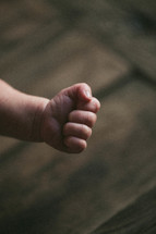 fist of a newborn infant