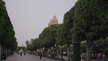 Catholic Cathedral of St Vincent de Paul and St Olivia of Palermo with two bell towers Tunis, Tunisia