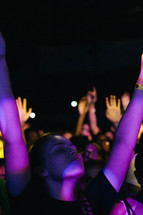 youth in a crowd at a youth rally