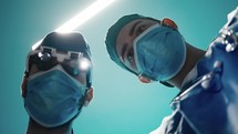 POV shot of patient seeing doctor in action 