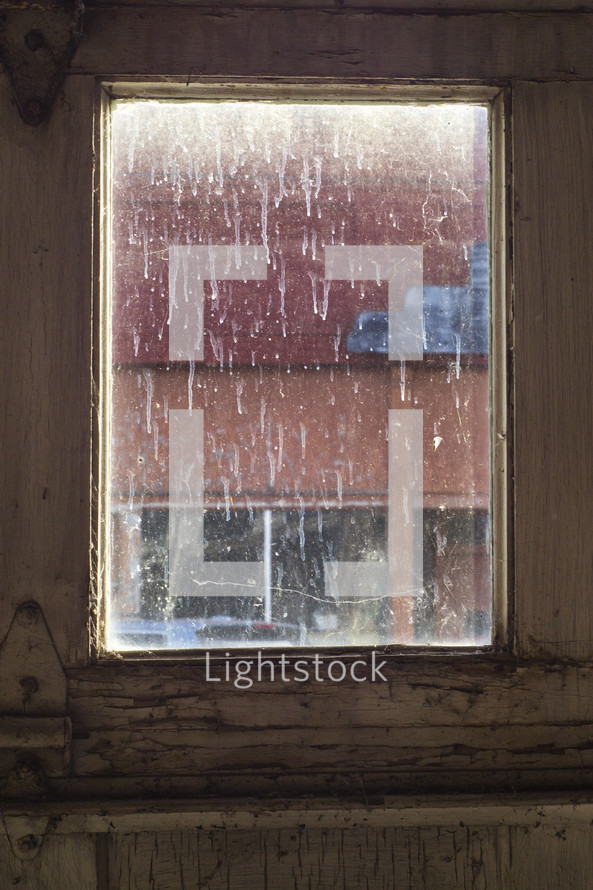 streaks on a dirty window - lacking clarity