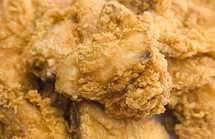 fried chicken closeup 