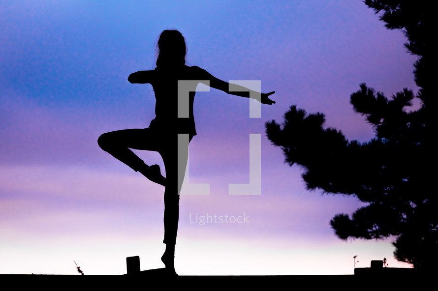 silhouette of a ballerina 