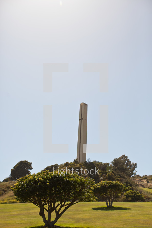 obelisk against blue sky 
