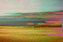 digital blurred rural setting 