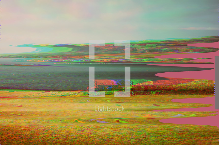 digital blurred rural setting 