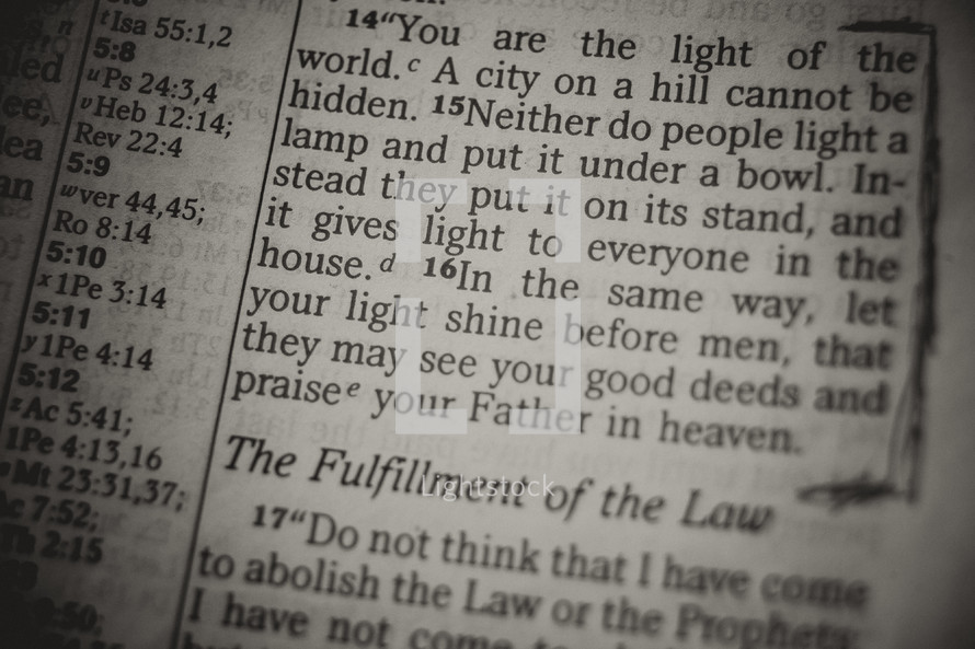 light of the world - Bible verse