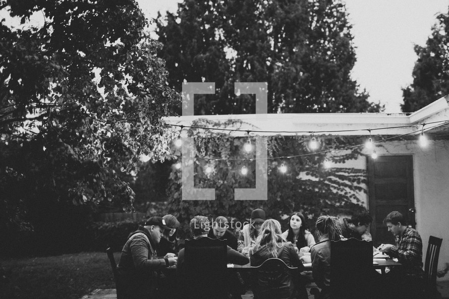 a fall dinner party outdoors 