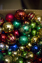 box of Christmas  bulb ornaments