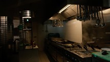 The Interiors Of An Empty Professional Kitchen