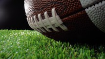 Extreme close up on football