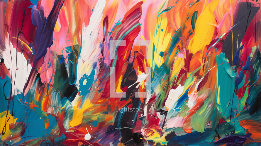 Colorful abstract oil painted background. 