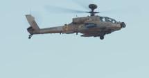 AH-64D Apache Longbow attack helicopter in flight