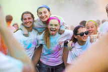 teens after a color run 