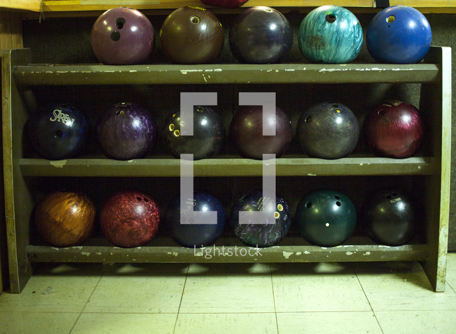 bowling ball rack
