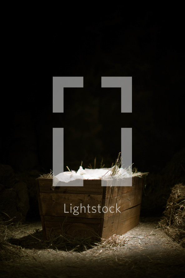 The manger where Jesus was born