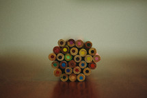 unsharpened colored pencils 