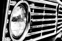 headlights on an old truck 