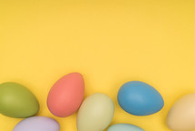 Easter egg on a yellow background 