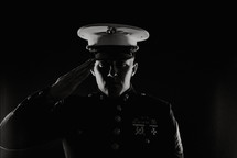 saluting soldier 