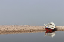 rowboat on a shore 