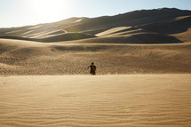 a man running in the desert 