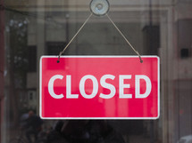 Closed shop sign